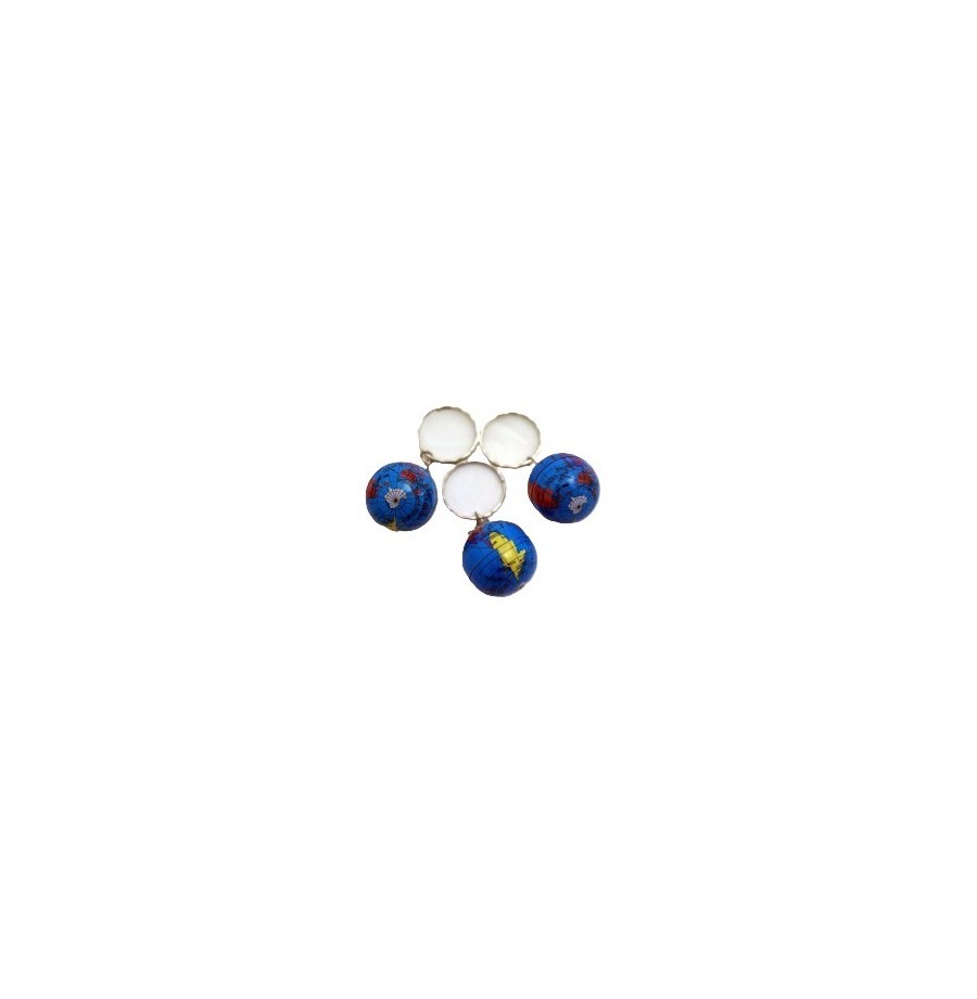 Porte clé globe métal  dfiam 2.5 cm