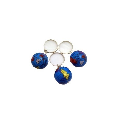 Porte clé globe métal  dfiam 2.5 cm