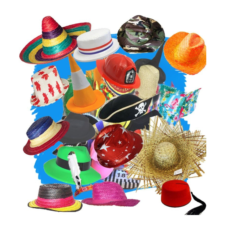 Lot 30 chapeaux modèles assortis Lot 30 chapeaux modèles assortis