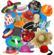 Lot 30 chapeaux modèles assortis Lot 30 chapeaux modèles assortis