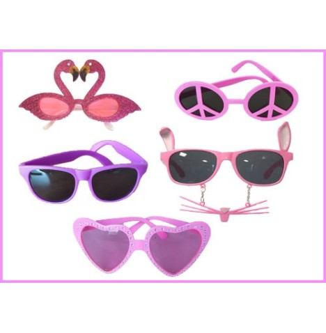 Lot de 15 Lunettes Roses Assorties – Accessoires Fête Girly