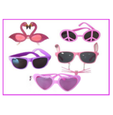 Lot de 15 Lunettes Roses Assorties – Accessoires Fête Girly