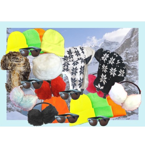 ❄️ Lot Grand Froid – Écharpe, bonnets, cache-oreilles, chapka, toques