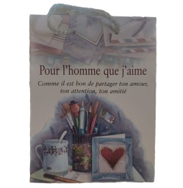 Sac Cadeau "pour l'homme que j'aime "