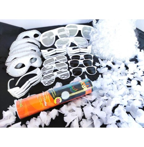 Lot Blanc  – Lunettes, Bracelets, Masques