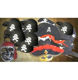Lot 36 Accessoires Pirates – Casquettes, Chapeaux, Masques et Cagoules