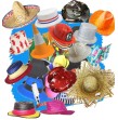 Lot 32 chapeaux modèles assortis
