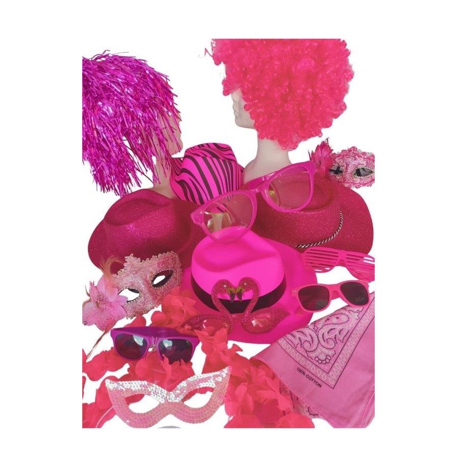 Lot rose festif : accessoires girly pour ambiances pleines de fun Lot rose festif : accessoires girly pour ambiances pleines de fun