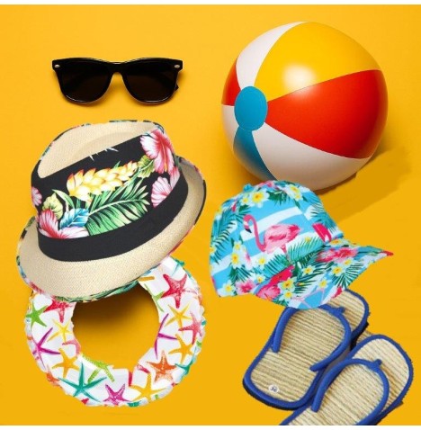 Lot Les Bronzés – Chapeaux, Tongs, Lunettes, Bouées & Accessoires Été