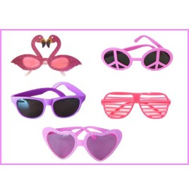 Lot de 15 Lunettes Roses Assorties – Accessoires Fête Girly