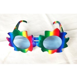 jolie paire de lunette Arc en ciel, ambiance et déguisement assuré.