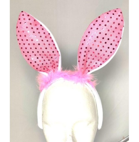 Serre-Tête Bunny Rose – Accessoire Lapin pour Fête & EVJF