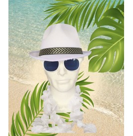 Lot Farniente Blanc – Chapeaux, Lunettes & Colliers Hawaï Été