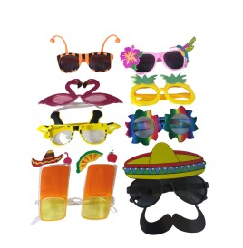 Lot 8 Lunettes Estivales Fantaisie – Ambiance Tropicale et Délire