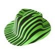 Chapeau zébrés fluo pvc Couleurs au choix