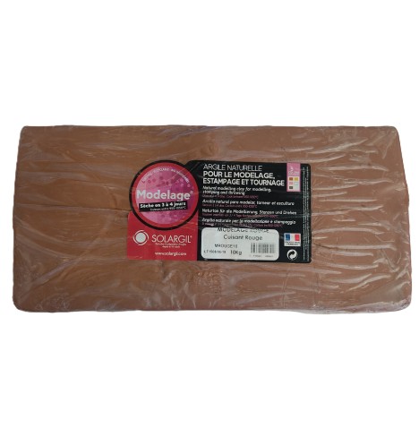 Pain d'argile naturelle 5 et 10 kg Rouge ou Blanche
