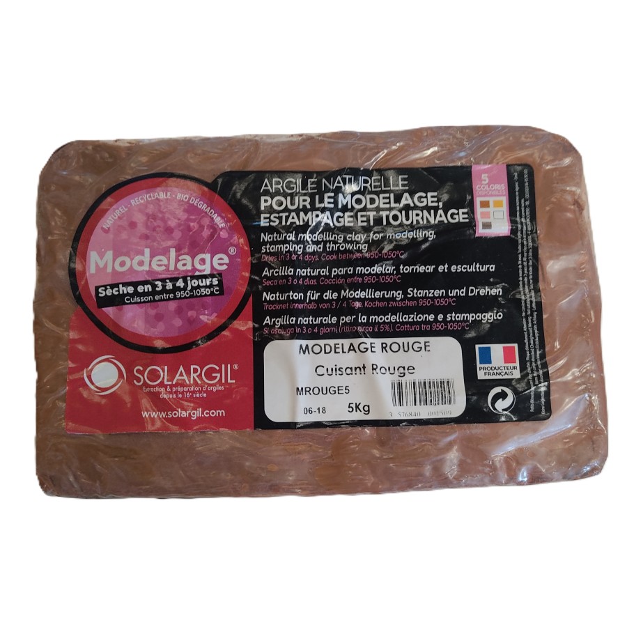 Pain d'argile naturelle 5 et 10 kg Rouge ou Blanche Pain d'argile naturelle 5 et 10 kg Rouge ou Blanche