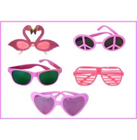 Lot de 15 Lunettes Roses Assorties – Accessoires Fête Girly