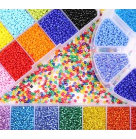 Sachet 100g perles rocaille mat Couleurs au choix