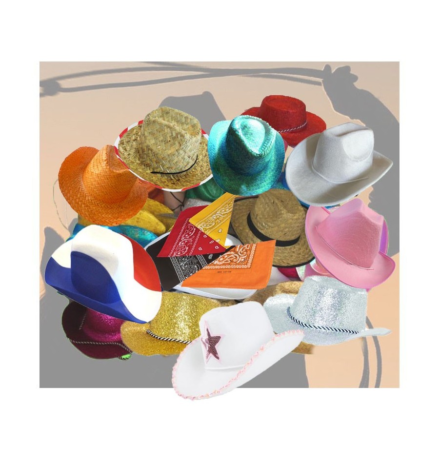 Lot COUNTRY 30 chapeaux assortis