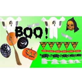 Kit Déco Halloween – Guirlandes, Ballons, Lampions & Accessoires