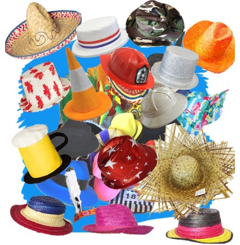 Lot de  chapeaux originaux : soirée tête de ouf garantie !