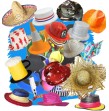 Lot 30 chapeaux modèles assortis Lot 30 chapeaux modèles assortis