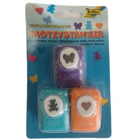 Set 3 mini perforatrice(Papillon Ourson Coeur)