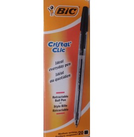 Stylo bille Cristal Clic l'unité Couleurs au choix