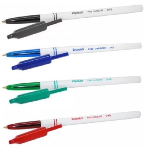 Stylo fine carbure Reynolds 045 le lot de 4