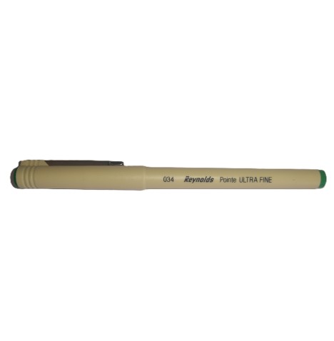 Stylo Reynolds pointe ultra fine 034 Couleur Vert