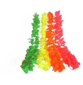 Lot de 60 Colliers Hawaïens Fluo – Réactifs à la Lumière Noire / UV