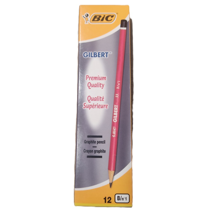 Boite 12 crayons graphite  B 'Gilbert'