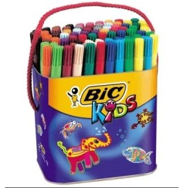Pot 84 feutres Bic Kids pointe fine