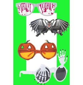 Lot 21 Lunettes Halloween – Fantôme, Citrouille, Chauve-Souris, Sang