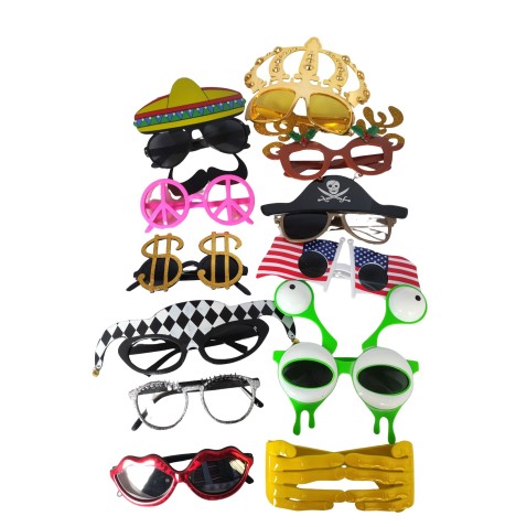 Lot 12 Lunettes Originales – Accessoires Déjantés pour Soirées & Jeux