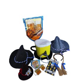Lot Oktoberfest – Chapeaux, Lunettes, Guirlande, Bretelles