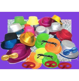 Lot Pailleté – Chapeaux, Lunettes & Loups Scintillants pour Soirées