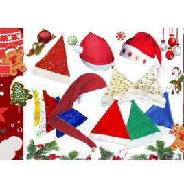 Lot 50 bonnets de Noël 🎅 Mix feutrine, velours & fun !