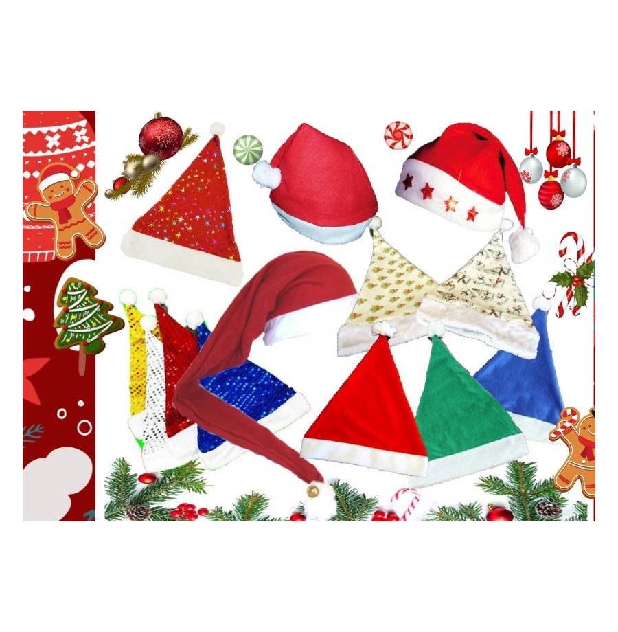 50 Bonnets de Noël Assortis 50 Bonnets de Noël Assortis