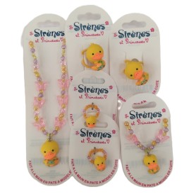 Parure bijoux sirène et princesse 6 pièces, 21 Modèles au choix