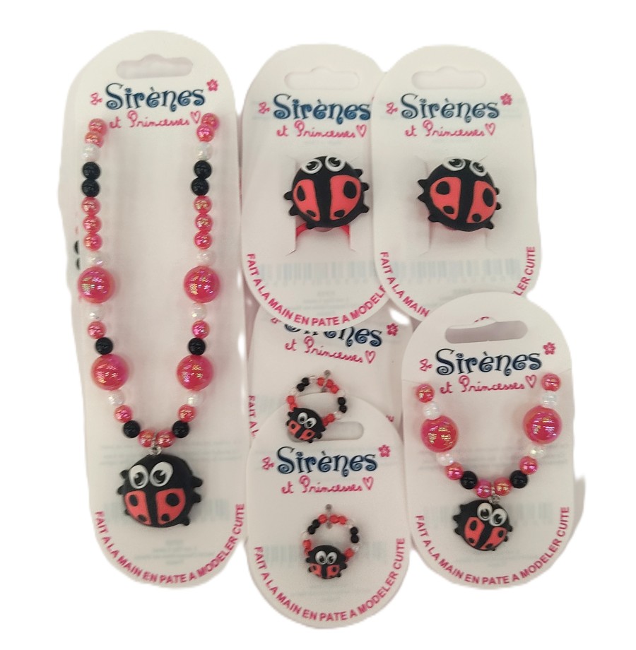 Parure bijoux sirène et princesse 6 pièces, 21 Modèles au choix