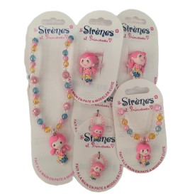 Parure bijoux sirène et princesse 6 pièces, 21 Modèles au choix