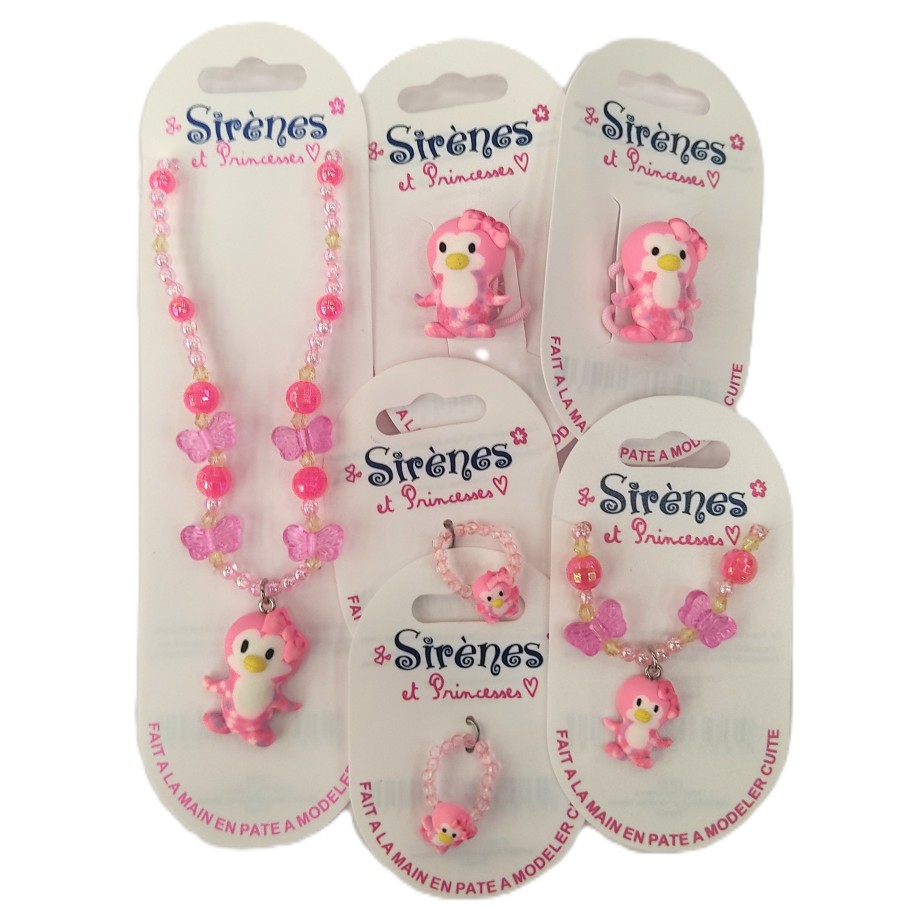 Parure bijoux sirène et princesse 6 pièces, 21 Modèles au choix
