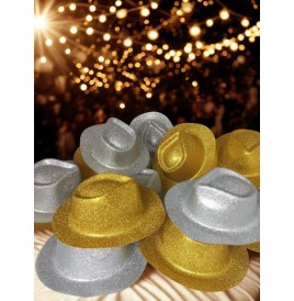 20 Chapeaux Borsalino Pailletés – OR et ARGENT