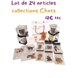 Lot de 24 articles Collections CHATS