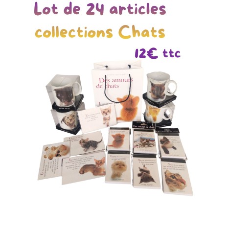 Lot de 24 articles Collections CHATS