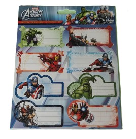 Planche de 16 étiquettes adhésives pour cahier