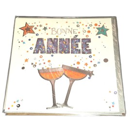 Destockage  Cartes de voeux + enveloppe " Bonne Année"  : A partir de 5 :  0.50 € ttc au lieu de 2 € ttc l'unité