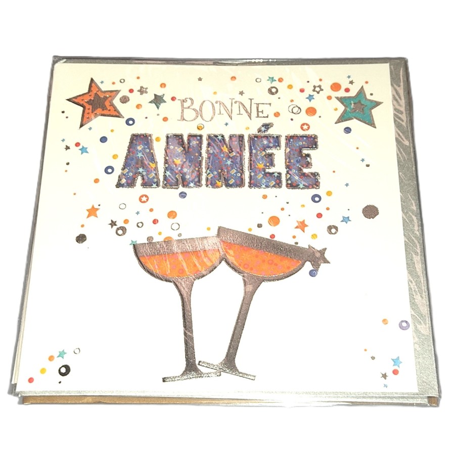 Destockage  Cartes de voeux + enveloppe " Bonne Année"  : A partir de 5 :  0.50 € ttc au lieu de 2 € ttc l'unité